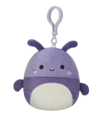 SQUISHMALLOWS CLIP-ON AXEL THE PURPLE BEETLE 9 CM-Squishmallow-SweMallow