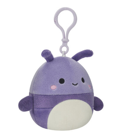 SQUISHMALLOWS CLIP-ON AXEL THE PURPLE BEETLE 9 CM-Squishmallow-SweMallow