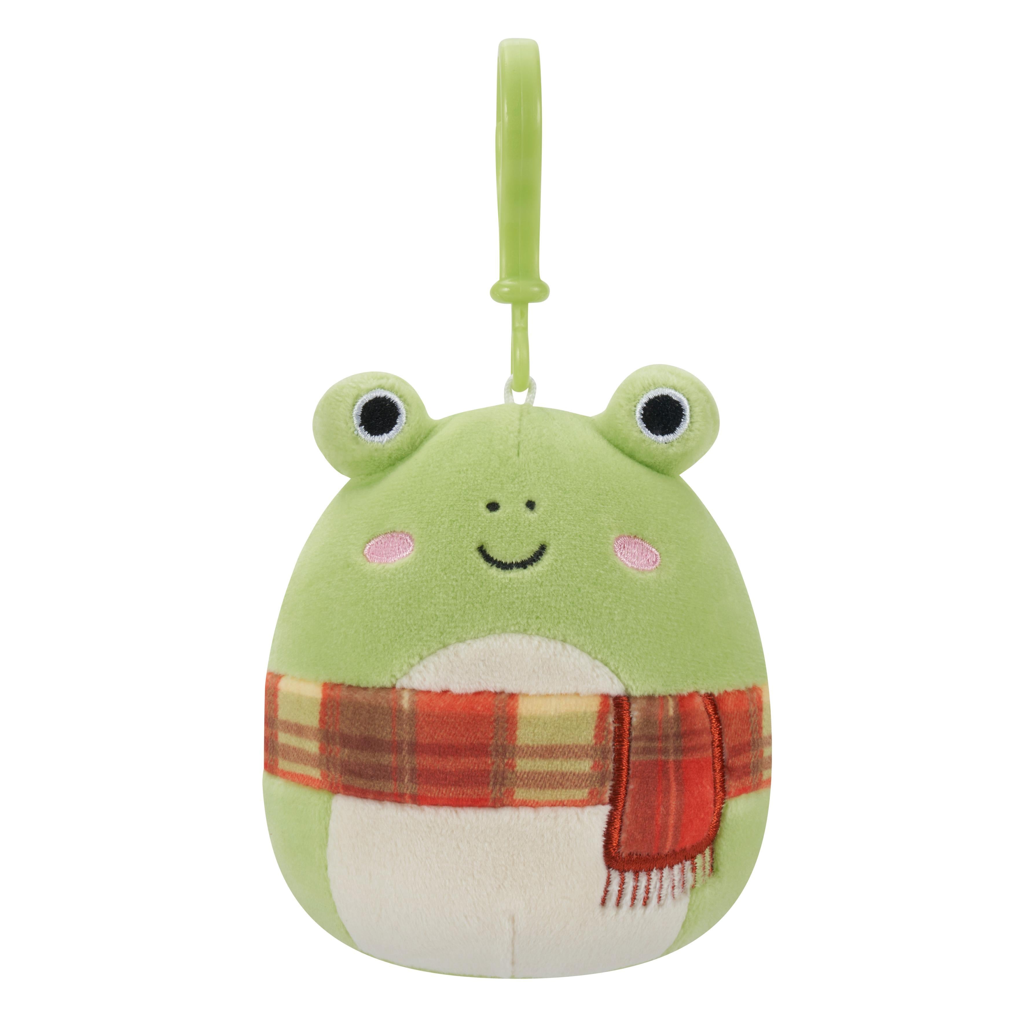 SQUISHMALLOWS CLIP-ON WENDY THE FROG WITH SCARF 9 CM-Squishmallow-SweMallow