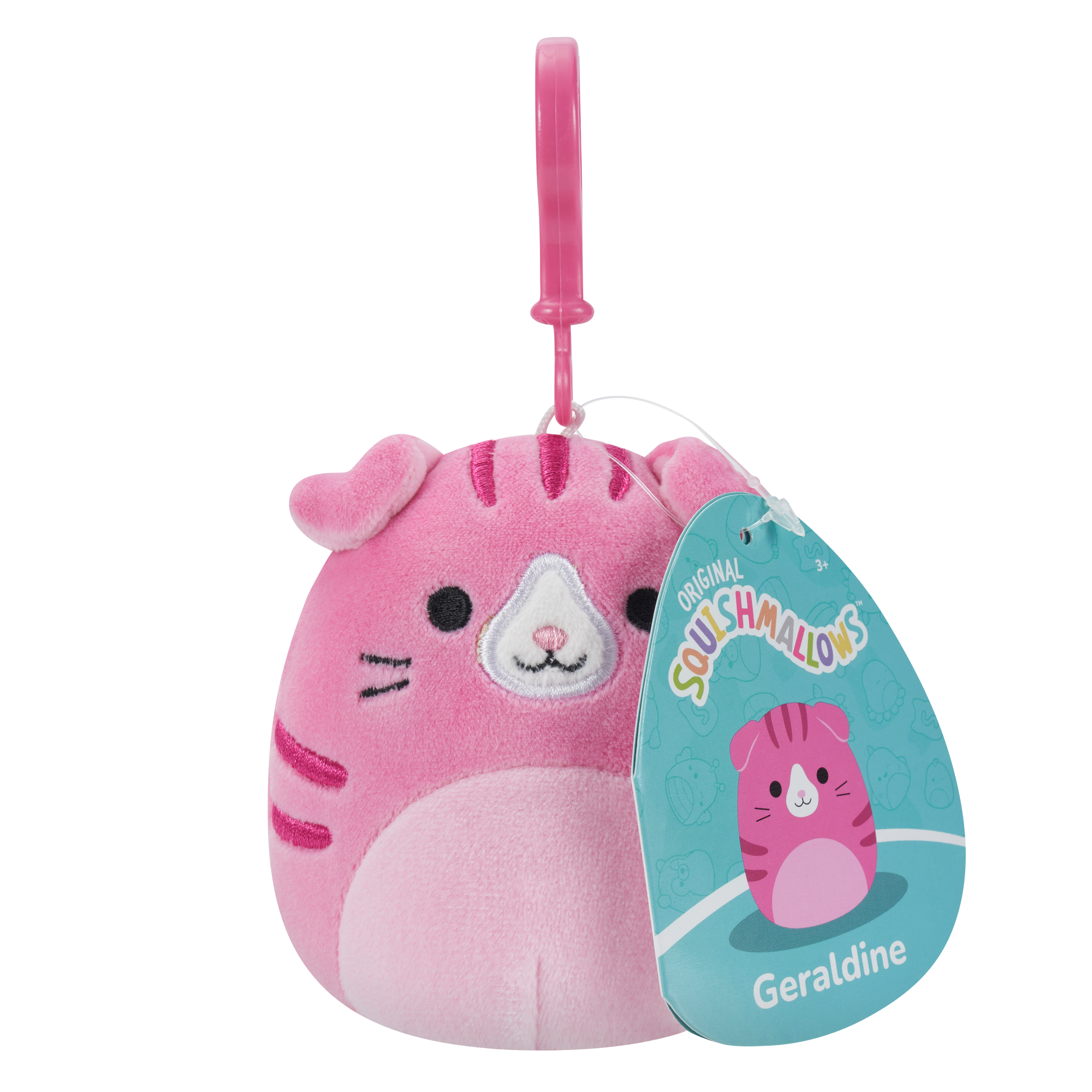 SQUISHMALLOWS CLIP-ON GERALDINE THE SCOTTISH FOLD CAT 9 CM-Squishmallow-SweMallow