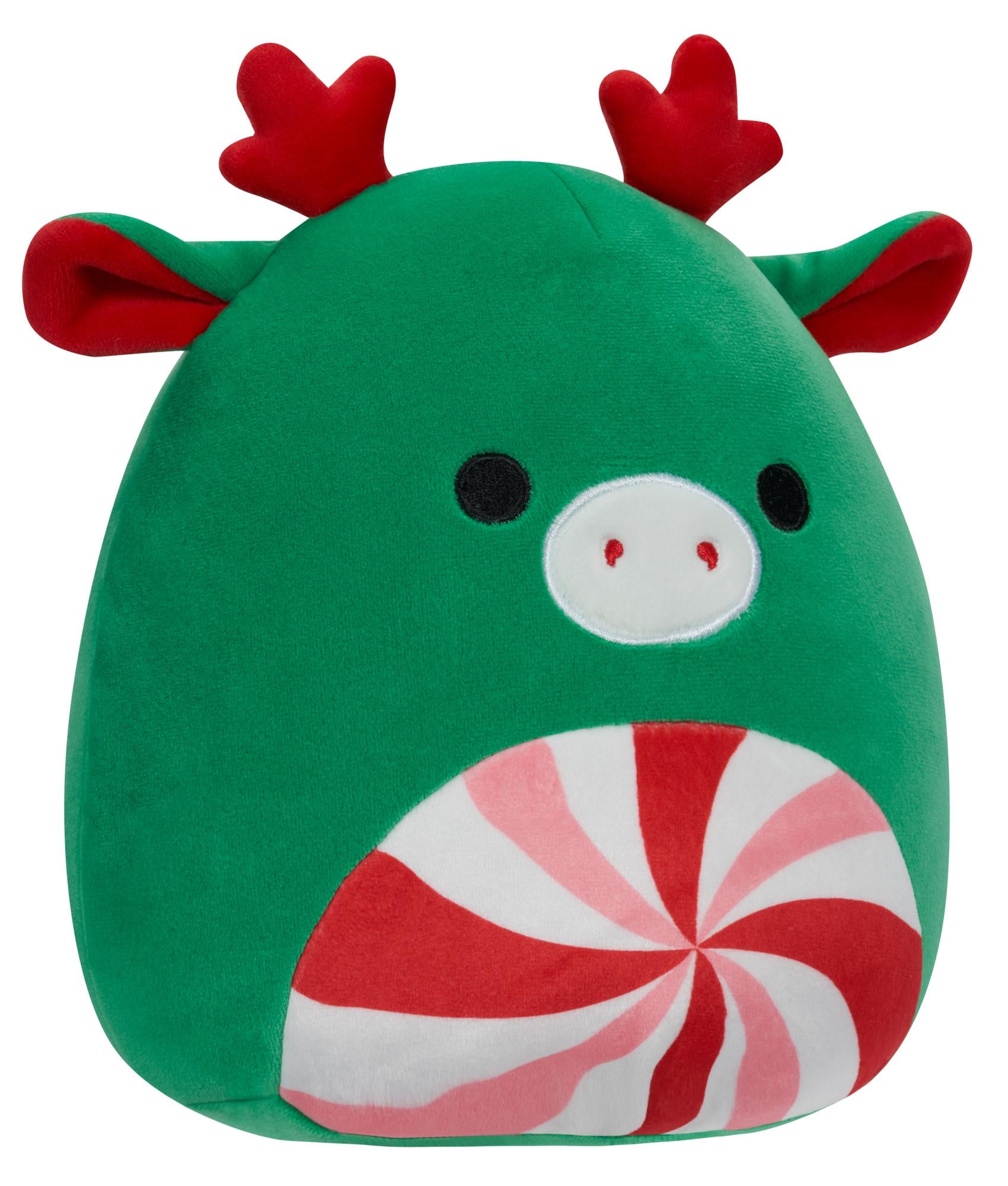 SQUISHMALLOWS 19 CM CHRISTMAS ZUMIR GREEN MOOSE W. PEPPERMINT SWIRL TUMMY-Squishmallow-SweMallow