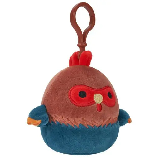 SQUISHMALLOWS CLIP-ON REED RED AND BLUE ROOSTER 9 CM-Squishmallow-SweMallow