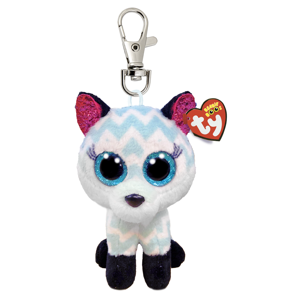 TY Beanie Boos Clip-On Atlas The Aqua Chevron Fox