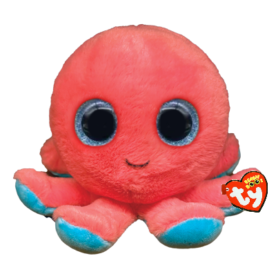 Ty Beanie Boos Sheldon The Coral Octopus