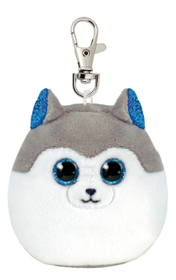 TY Squishy Beanies Clip-On Slush The Husky